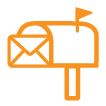 Letter in letterbox icon